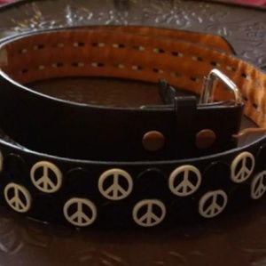 RETRO PEACE SIGN BELT UNISEX SIZE LARGE